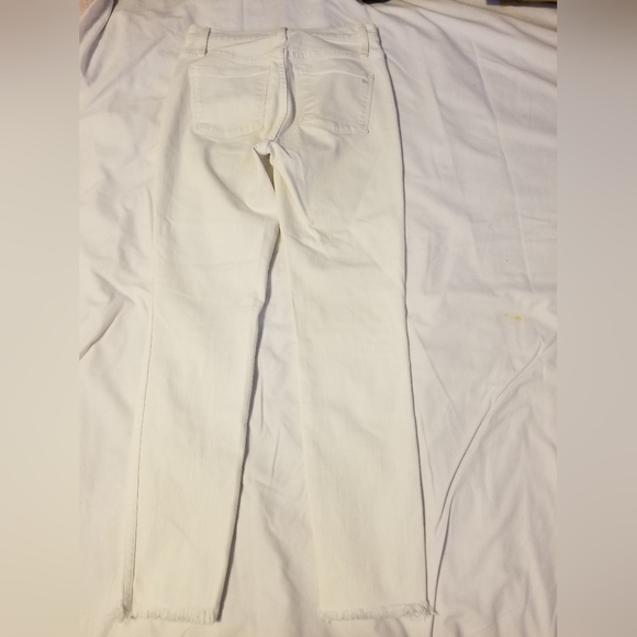 Madewell 10" High_rise Skinny Crop Color White Size 25 Button front - Picture 10 of 12